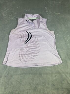 jamie sadock Lavender Sleeveless Polo Tank with Graphic Swirl